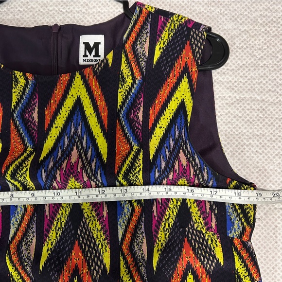 M Missoni multicolour zig-zag sleeveless silk shift dress - Picture 9 of 11